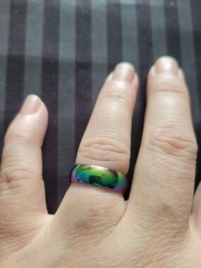 👻BUY 1 GET 1 FREE👻 Iridescent Rainbow Stainless Steel  Ring